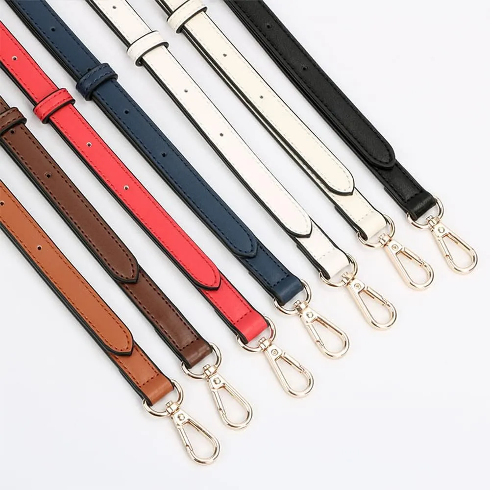 0.47" Mini Leather Purse Strap Adjustable Belt Crossbody Bag Wide Purse Straps Replacement Crossbody Gold Clasp Ivory