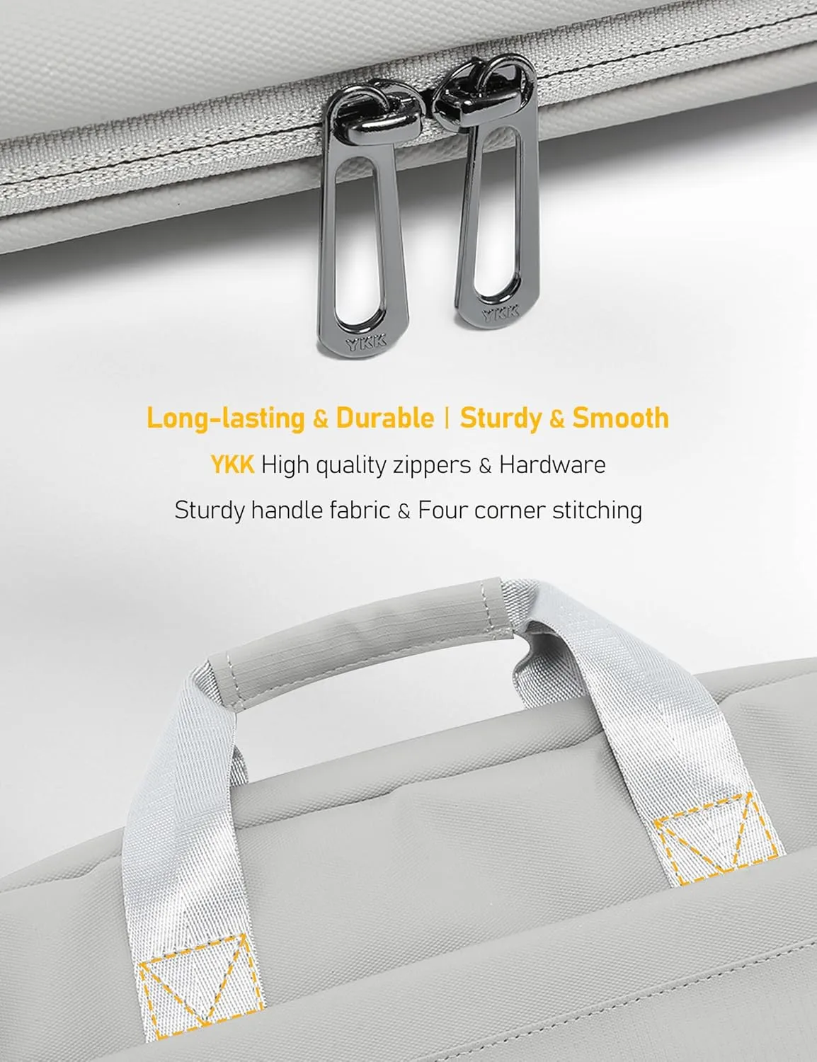 13-14 Inch Granulated Shoulder Portable Laptop Bag, Compatible with MacBook Pro 14 M4/M3/M2/M1, ASUS Chromebook Flip CX1, HP 14" Laptop, Crossbody Laptop Bag, Silk Grey