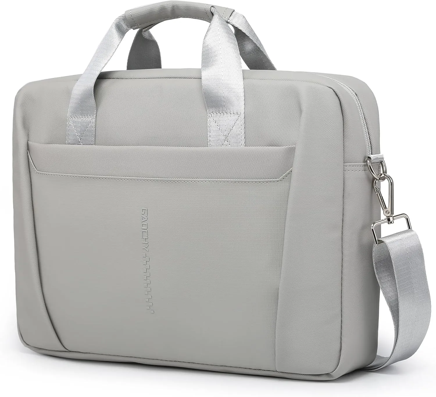 13-14 Inch Granulated Shoulder Portable Laptop Bag, Compatible with MacBook Pro 14 M4/M3/M2/M1, ASUS Chromebook Flip CX1, HP 14" Laptop, Crossbody Laptop Bag, Silk Grey
