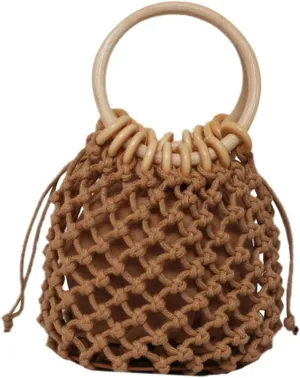 1Pc Attractive Summer Beach Handbag Durable Capacity Weaving Bag for Travel Stylish Tote for Women present for