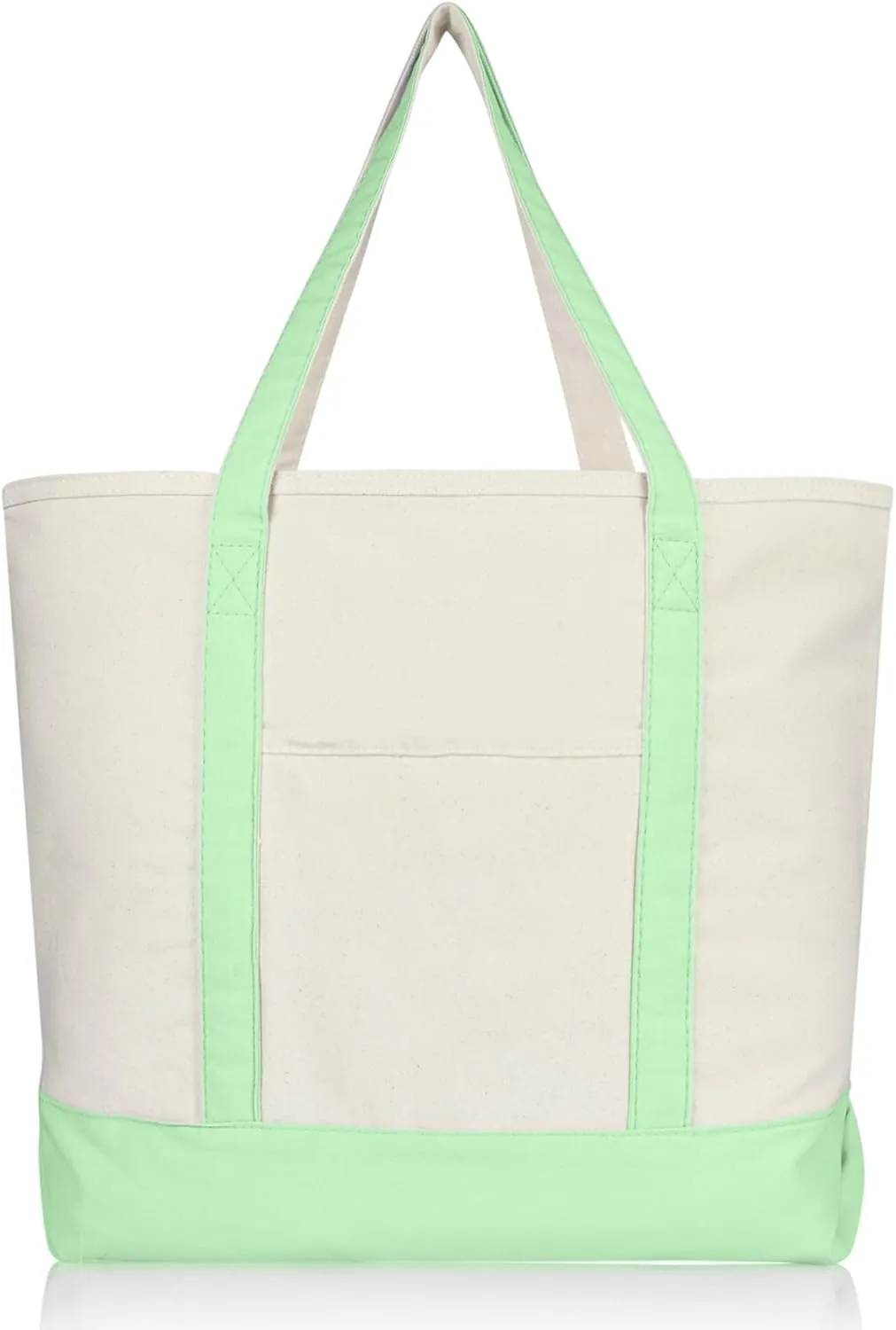 22" Heavy Duty Cotton Canvas Tote Bag (Zippered)