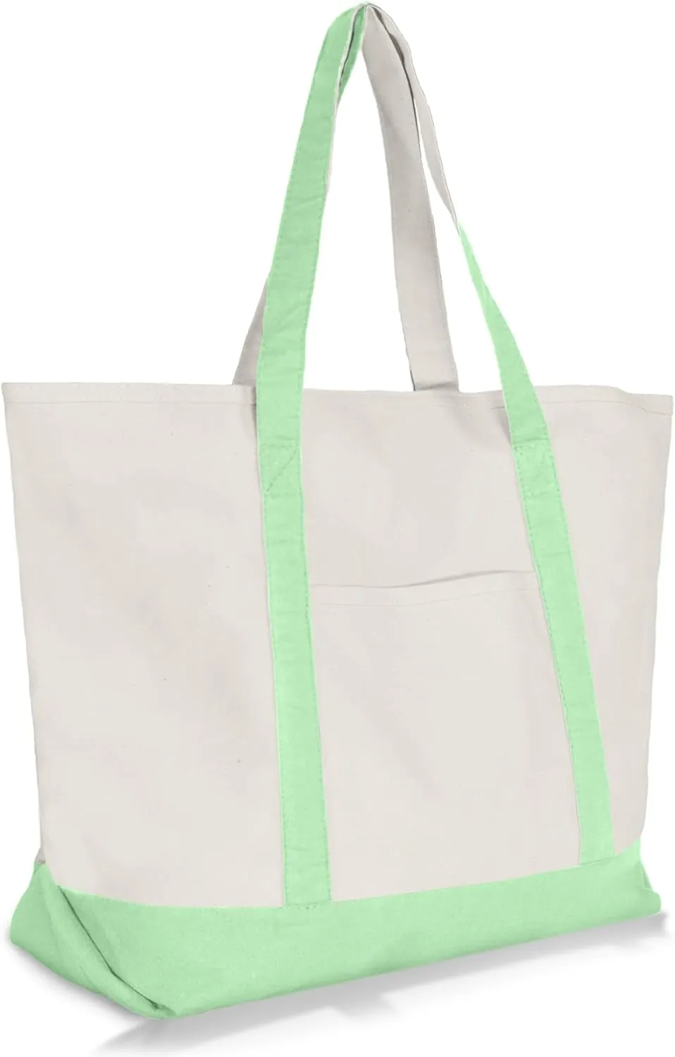 22" Heavy Duty Cotton Canvas Tote Bag (Zippered)