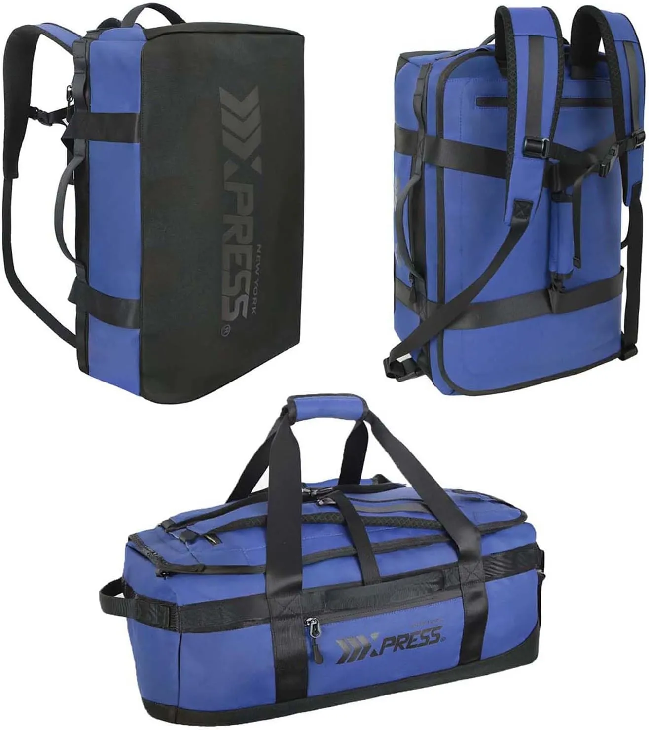 2in1 Travel Backpack Duffle Convertible Duffel Bag with Backpack Straps,40L#Blue