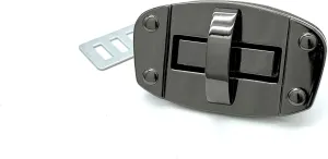 3dancraftit Rectangle Twist Turn Lock Clasp Purse Closure Lock Zinc alloying for Purse Bag Wallet Clutch Making 1.85" X 1.1" (47mm x 28mm) Gunmetal N54