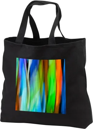 3dRose Black Tote Bag JUMBO 20w x 15h x 5d - A motion blur of a stain glass window. Abstracts