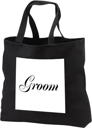 3dRose Groom - part of bride and groom set - couples gift - wedding marriage just married bachelor party Tote Bag