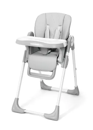4 in 1 High Chairs for Babies and Toddlers, Convertible Foldable Baby High Chairs, Feeding and Eating Seat Highchair with 4 Levels of Recline and 7 Levels of Height Adjustment, Gray