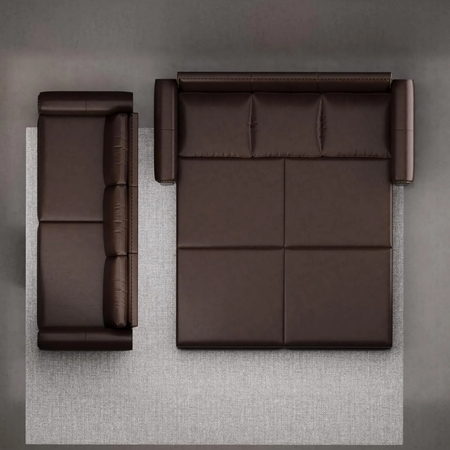 93.7" King Size Sofa Bed Couch,PU Leather 3-in-1 Convertible Pull Out Sleeper Sofa Bed,Chesterfield Sofa with Nailhead Trim and Rolled Arm,Dark Brown
