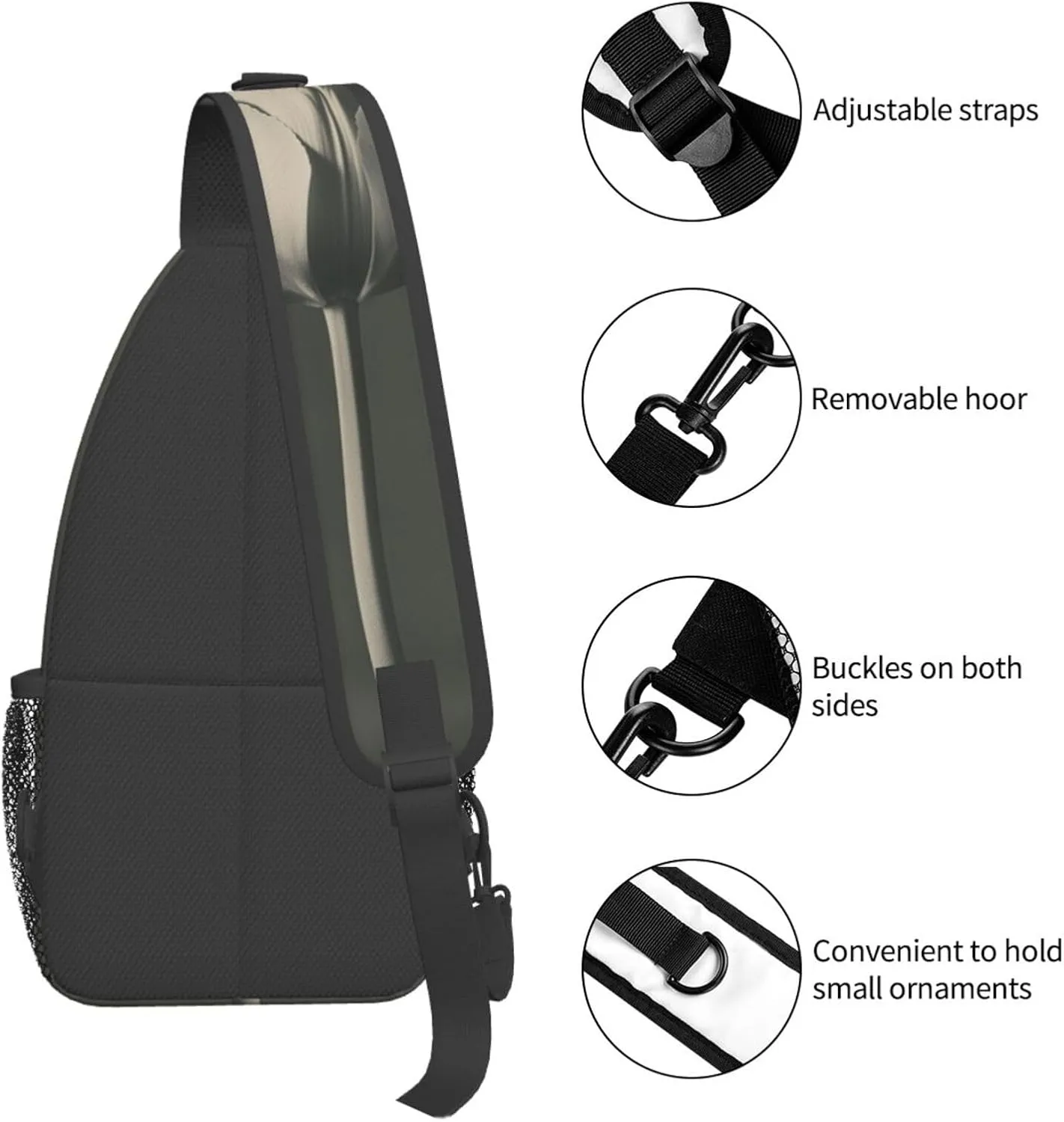 A Single Tulip Sling Bag For Men Crossbody Backpack,Women Shoulder Bag For Travel Sport