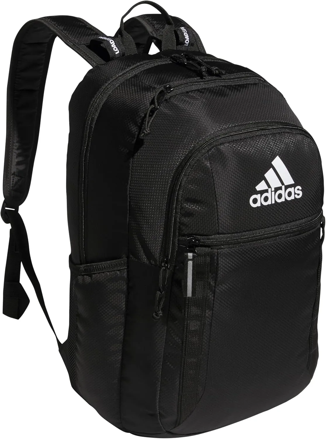 adidas Excel Backpack, Durable Large Athletic Laptop Bag, Black/White, One Size