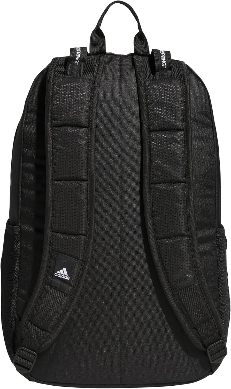 adidas Excel Backpack, Durable Large Athletic Laptop Bag, Black/White, One Size