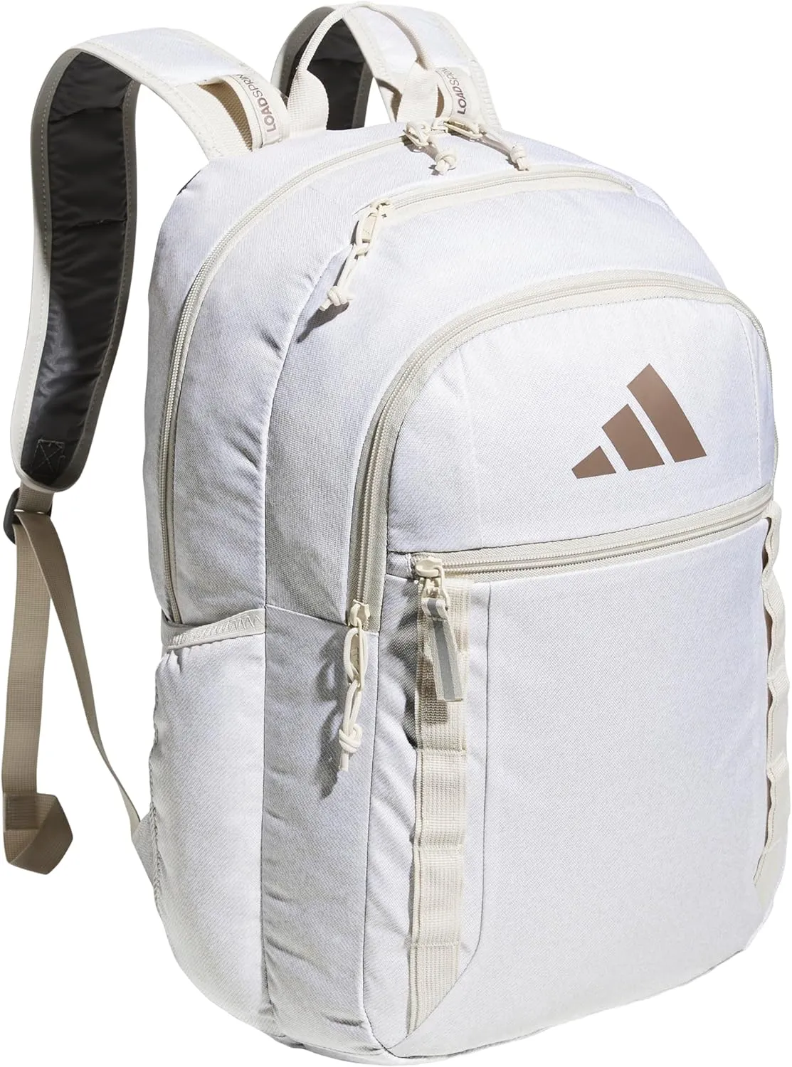 adidas Excel Laptop Durable Large Athletic Gym Backpack Bag, Twill Alumina/Trace Brown, One Size