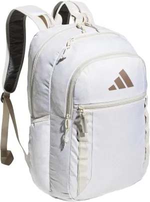 adidas Excel Laptop Durable Large Athletic Gym Backpack Bag, Twill Alumina/Trace Brown, One Size