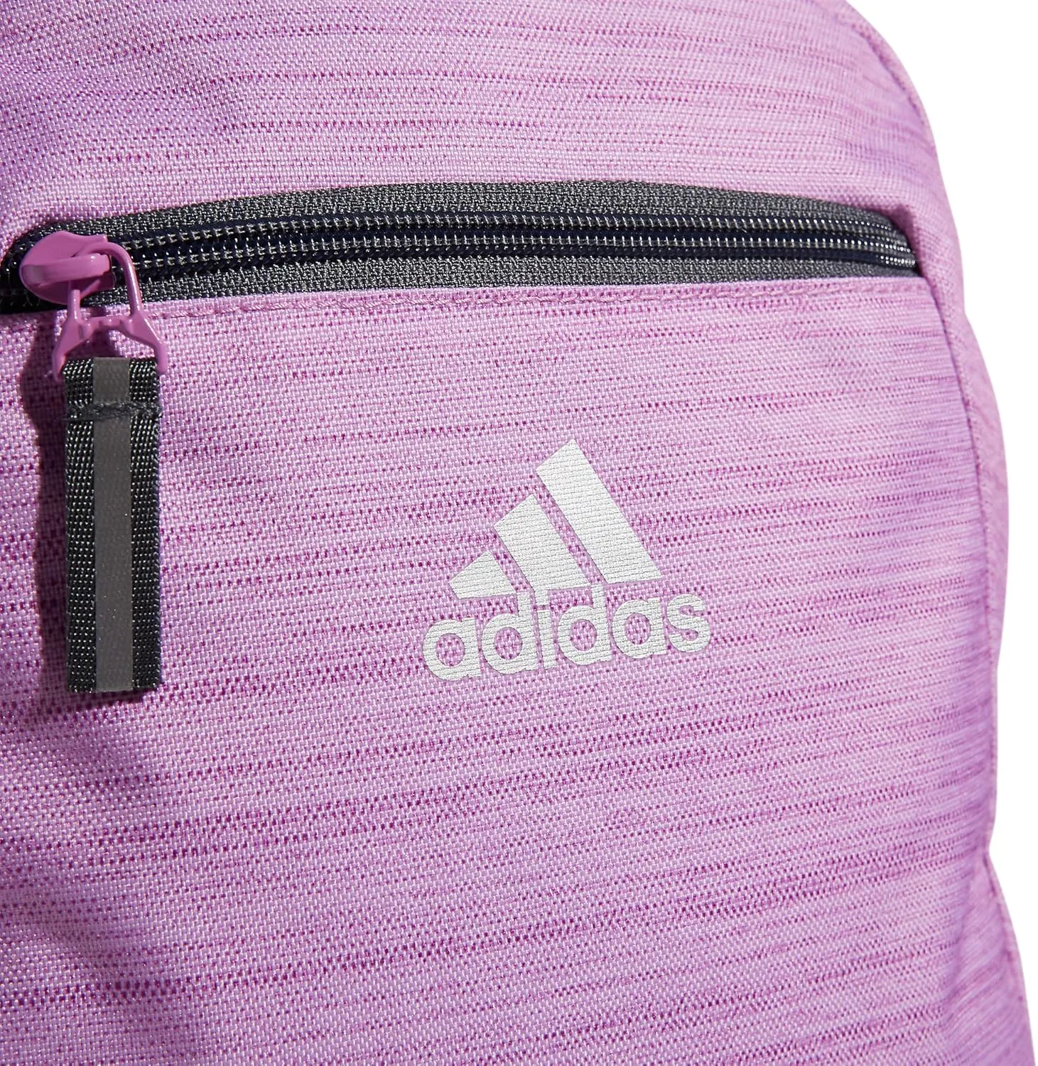 adidas Foundation Laptop, Book Bag with Sleeve, Large Durable Athletic Backpack for Men and Women, Two Tone Bliss Lilac-Semi Pulse Lilac/Onix Grey/Silver Metallic, One Size