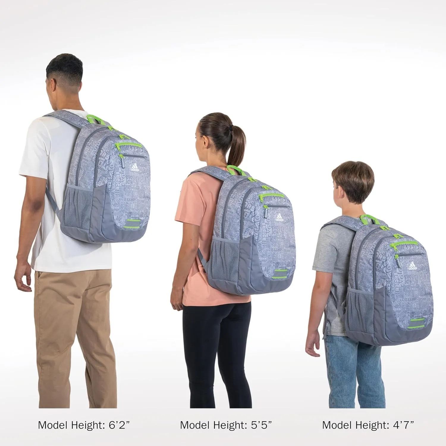 adidas Foundation Laptop, Book Bag with Sleeve, Large Durable Athletic Backpack for Men and Women, Two Tone Bliss Lilac-Semi Pulse Lilac/Onix Grey/Silver Metallic, One Size