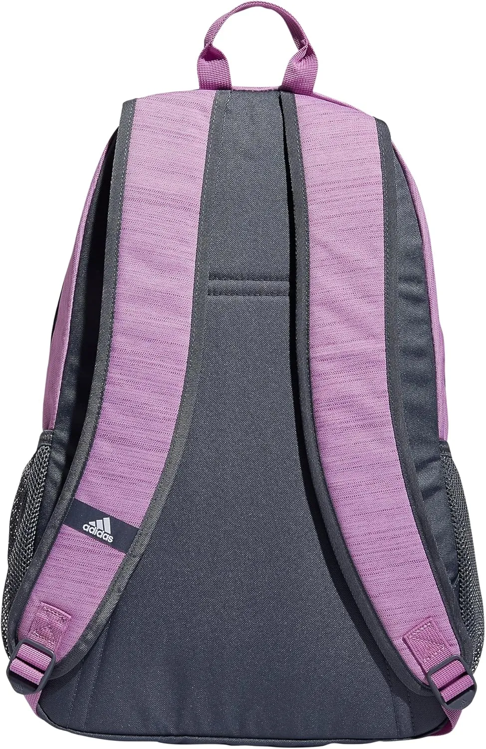 adidas Foundation Laptop, Book Bag with Sleeve, Large Durable Athletic Backpack for Men and Women, Two Tone Bliss Lilac-Semi Pulse Lilac/Onix Grey/Silver Metallic, One Size