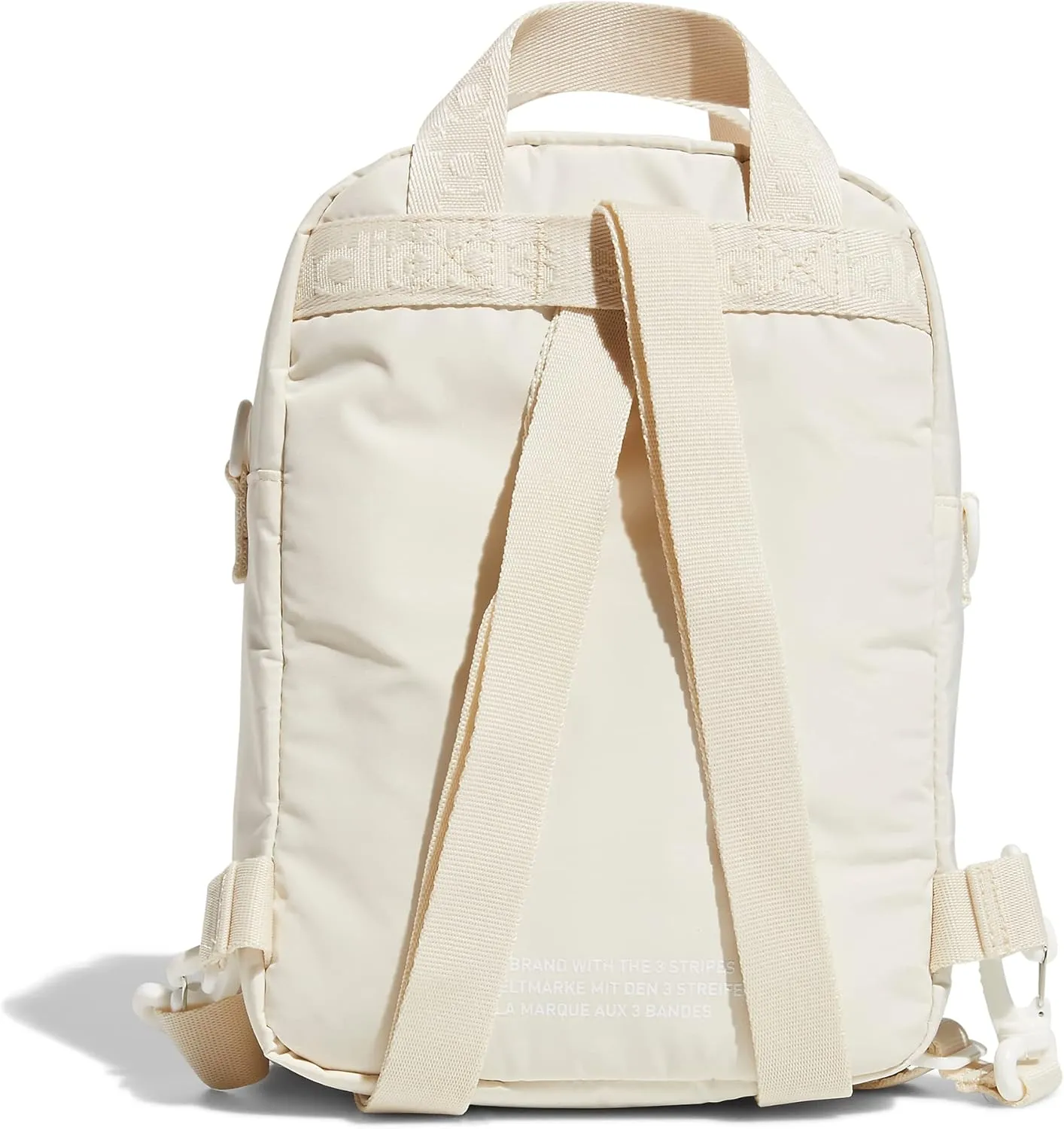 adidas Originals Micro Backpack Small Mini Travel Bag, Wonder White/White, One Size
