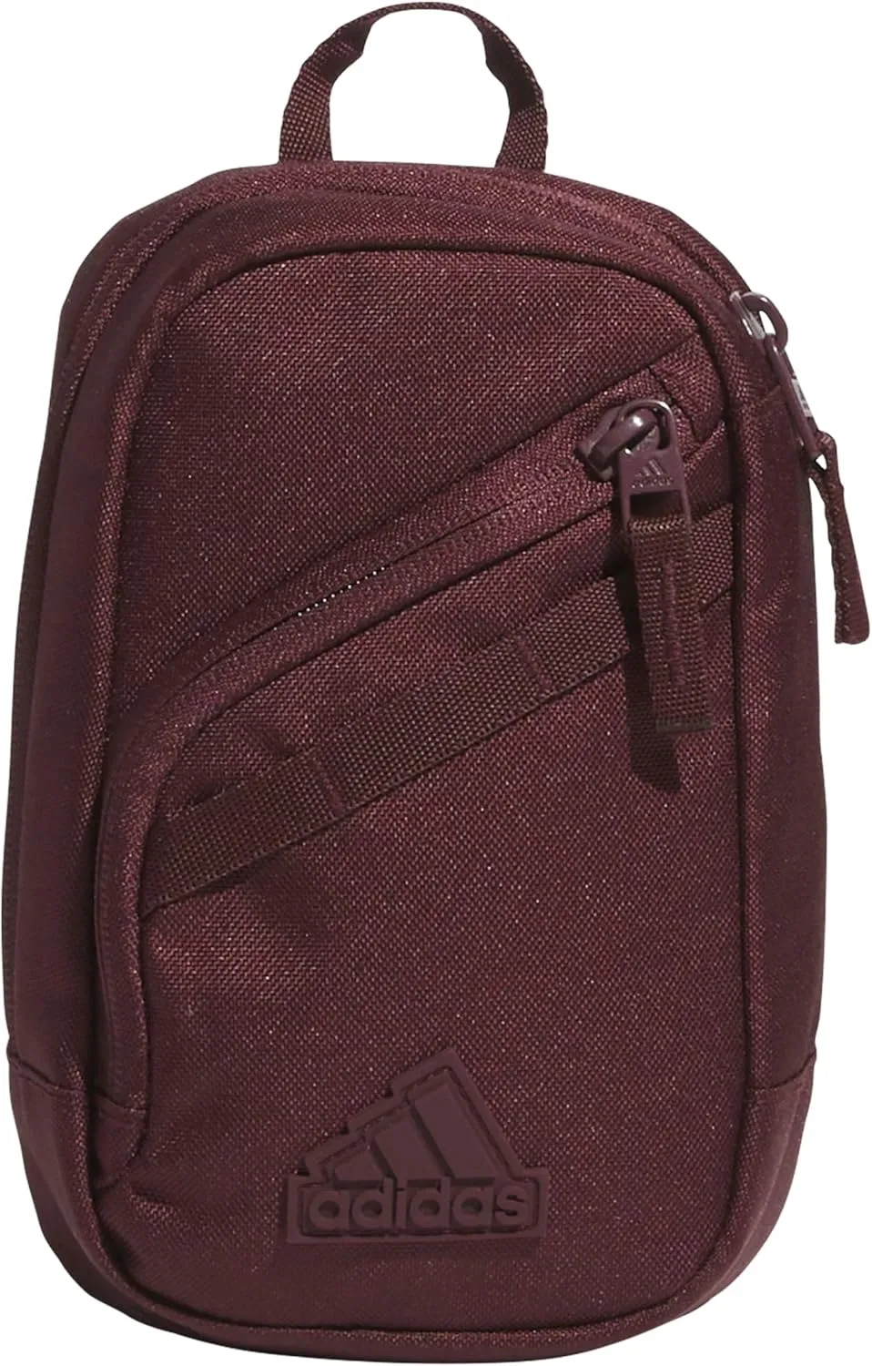 adidas Prime Mini Sling Crossbody Bag, Small Size for Festivals and Travel, Aurora Ruby Red, OSFA