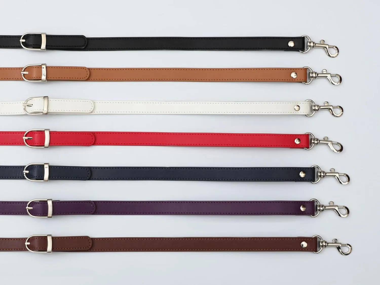 Adjustable Purse Strap Replacement Leather Handbag Shoulder Strap Replacement with Metal Swivel Hooks