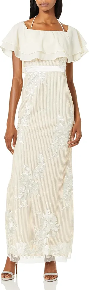 Aidan Mattox Women's Popover Sequin Gown