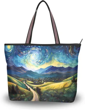 ALAZA Vintage Rose Floral Women Tote Bag Handbag Large Capacity Shoulder Bags