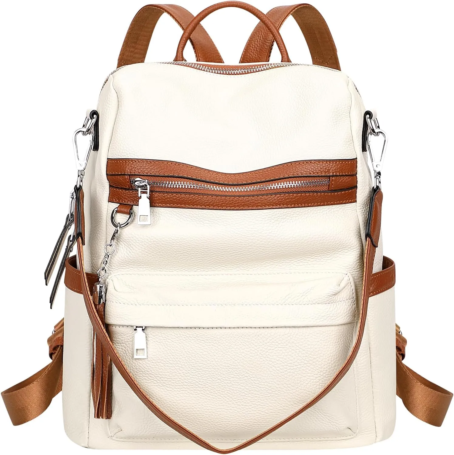 ALTOSY Genuine Leather Backpack Purse for Women Convertible Shoulder bag Soft Crossdody Bag Large Elegant Casual Daypacks