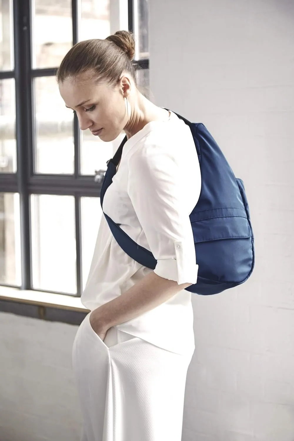 AmeriBag 15" Microfiber Crossbody Sling Healthy Back Bag