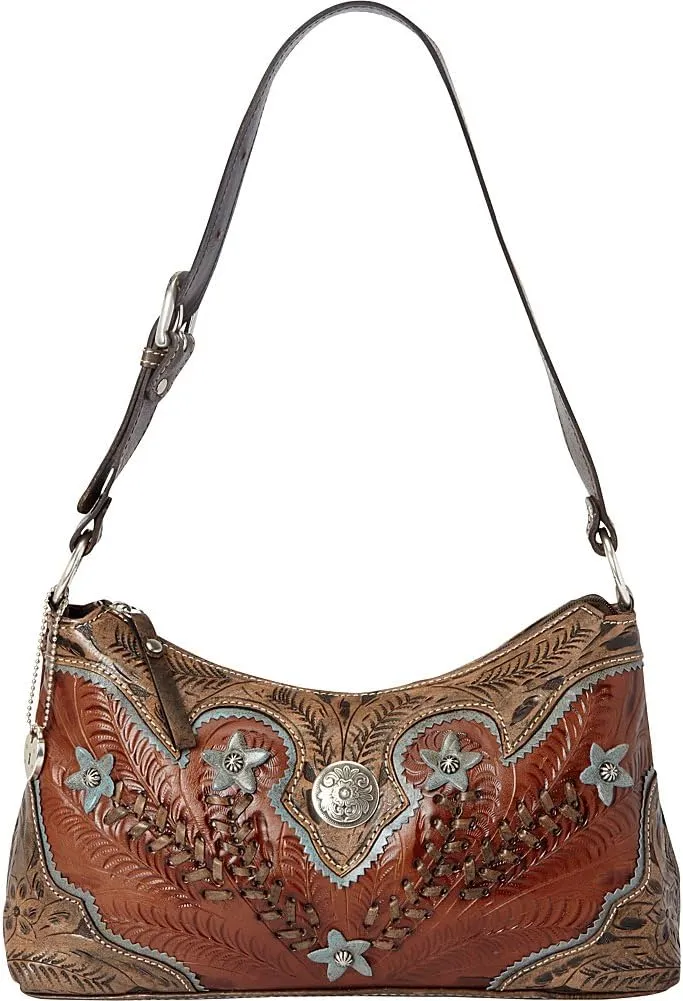 American West Desert Wildflower Zip-Top Shoulder Bag for Women