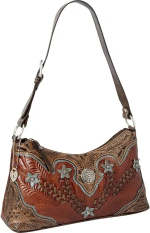 American West Desert Wildflower Zip-Top Shoulder Bag for Women