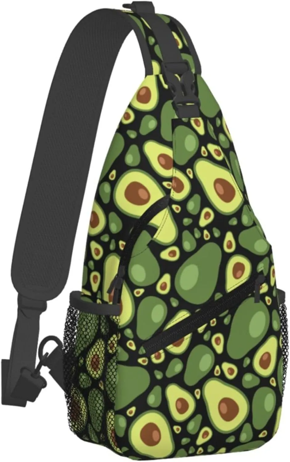 AMRANDOM Chest Daypack Crossbody Sling Bag Men Women Avocado Pattern Casual Shoulder Backpack