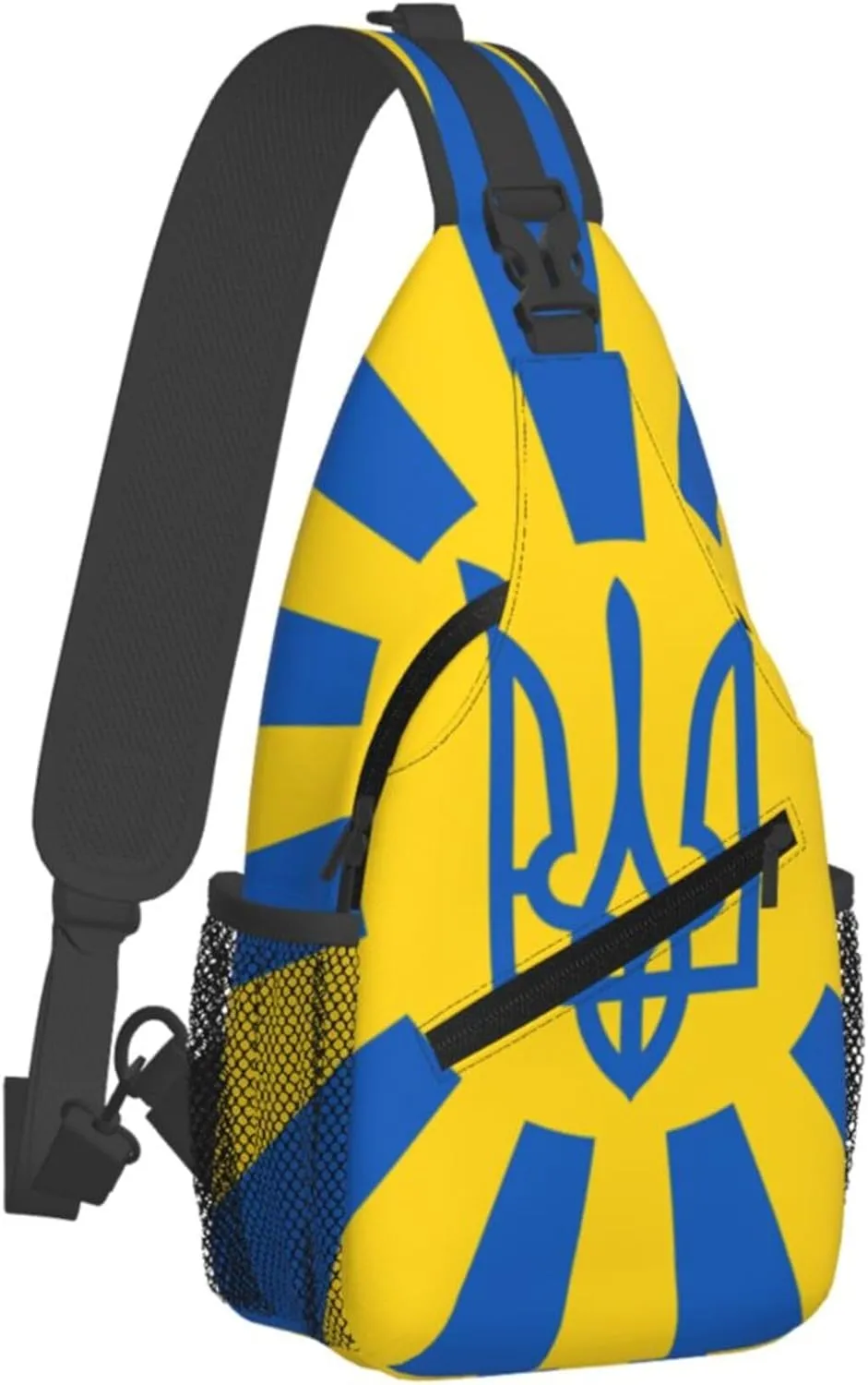 AMRANDOM Crossbody Sling Bag Shoulder Chest Bag for Women & Men (Ukraine National Flag)