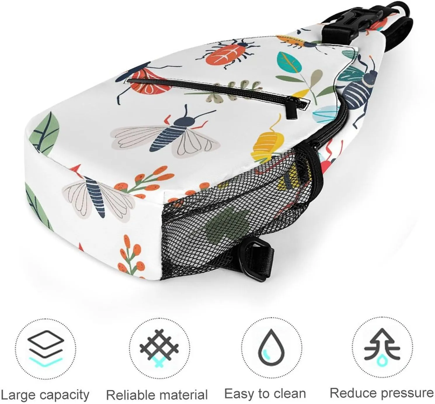 Animal Cute Brown Otters Crossbody Small Sling Backpack Sling Bag for Women Men Travel Hiking Chest Bag Daypack