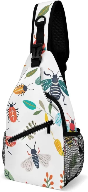 Animal Cute Brown Otters Crossbody Small Sling Backpack Sling Bag for Women Men Travel Hiking Chest Bag Daypack