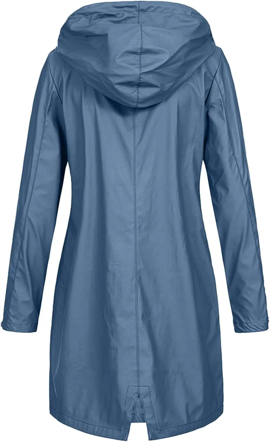 Aniywn Long Rain Jacket Women Lightweight Rain Coat Hooded Active Outdoor Jackets Zipper Waterproof Windbreaker Coat Women