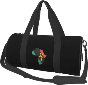 Ankh African Convertible Garment Bag with Shoulder Strap, Carry on Garment Duffel Bag for Men Women - Rolling Foldable for Travel Luggage Bags (Black)