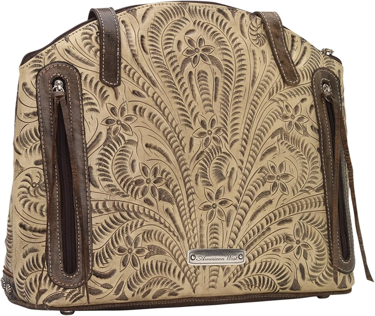 Annie's Secret Half Moon Tote for Women | Leather Lined Ambidextrous Conceal Carry Pocket on Back