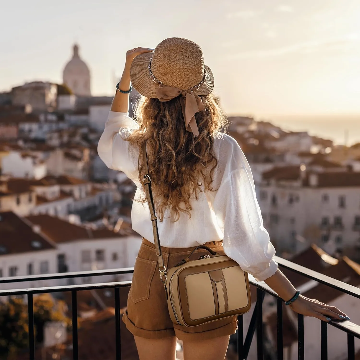 Anti Theft Crossbody Bag For Women Men Trendy. Rfid Blocking Bag Locking Zippered Travel Bag Top Handle Shoulder Handbags