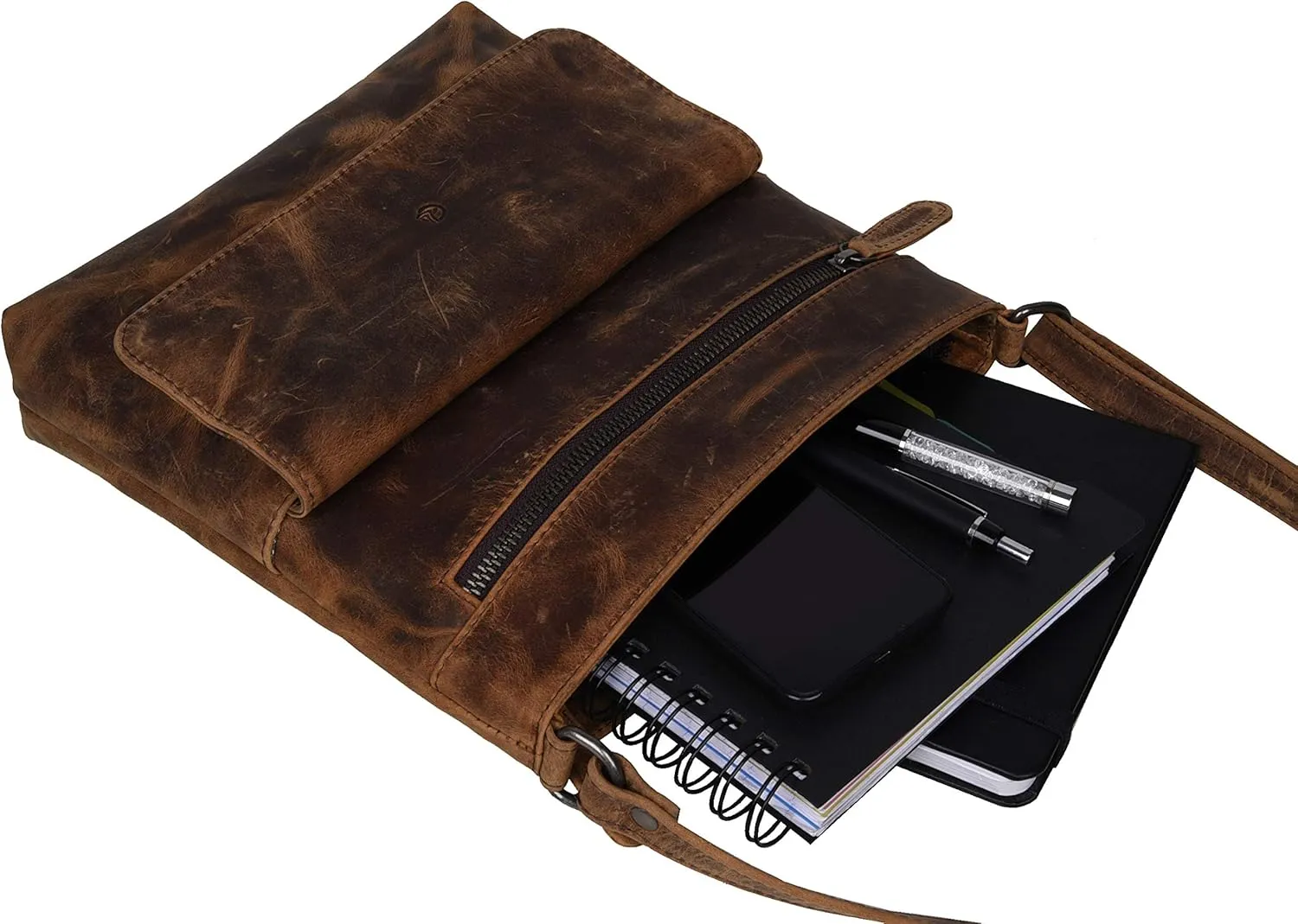ANTONIO VALERIA Christmas Gift Piper Leather Crossbody Bag