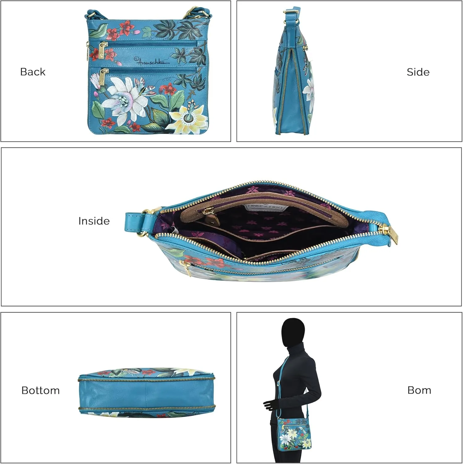 Anuschka Expandable Travel Crossbody-550