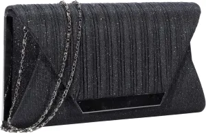 AO ALI VICTORY Glitter Clutch Purses for Women Evening Bags Clutches Flap Envelope Handbags Large Wedding Party Prom Purse