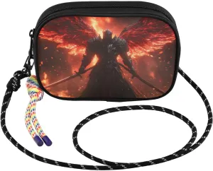 Archangel Sword Red Crossbody Bags for Women Cell Phone Purses Women's Shoulder Handbag Wallet Purse with Rope Pendant