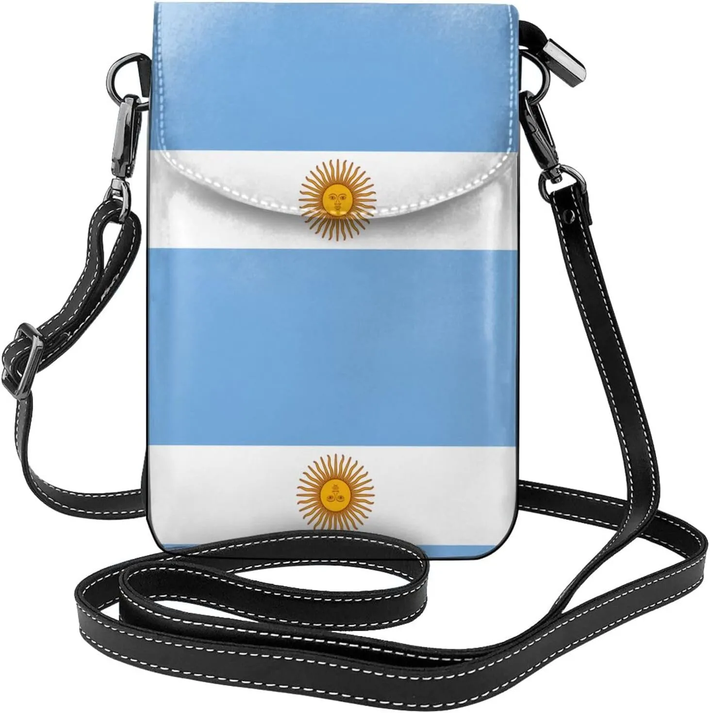 Argentine flag Printed Women's Crossbody Phone Bag - Perfect for Travel and Shopping