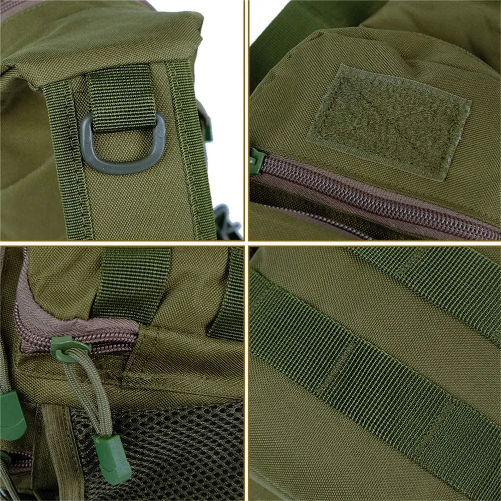 Armiya Men's Tactical Sling Bag, Small Shoulder Chest Molle Daypack Backpack for Cycling Hiking Camping Trekking