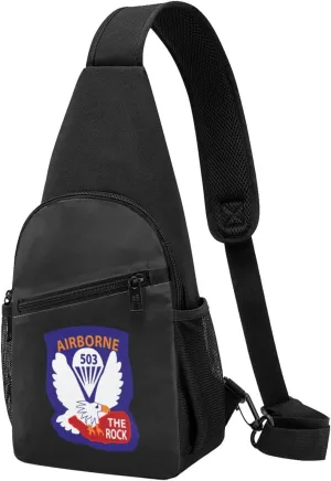 Army Unit 503rd Parachute Infantry Regiment Sling Bag Crossbody Backpack Shoulder Casual Daypack Bags for Men