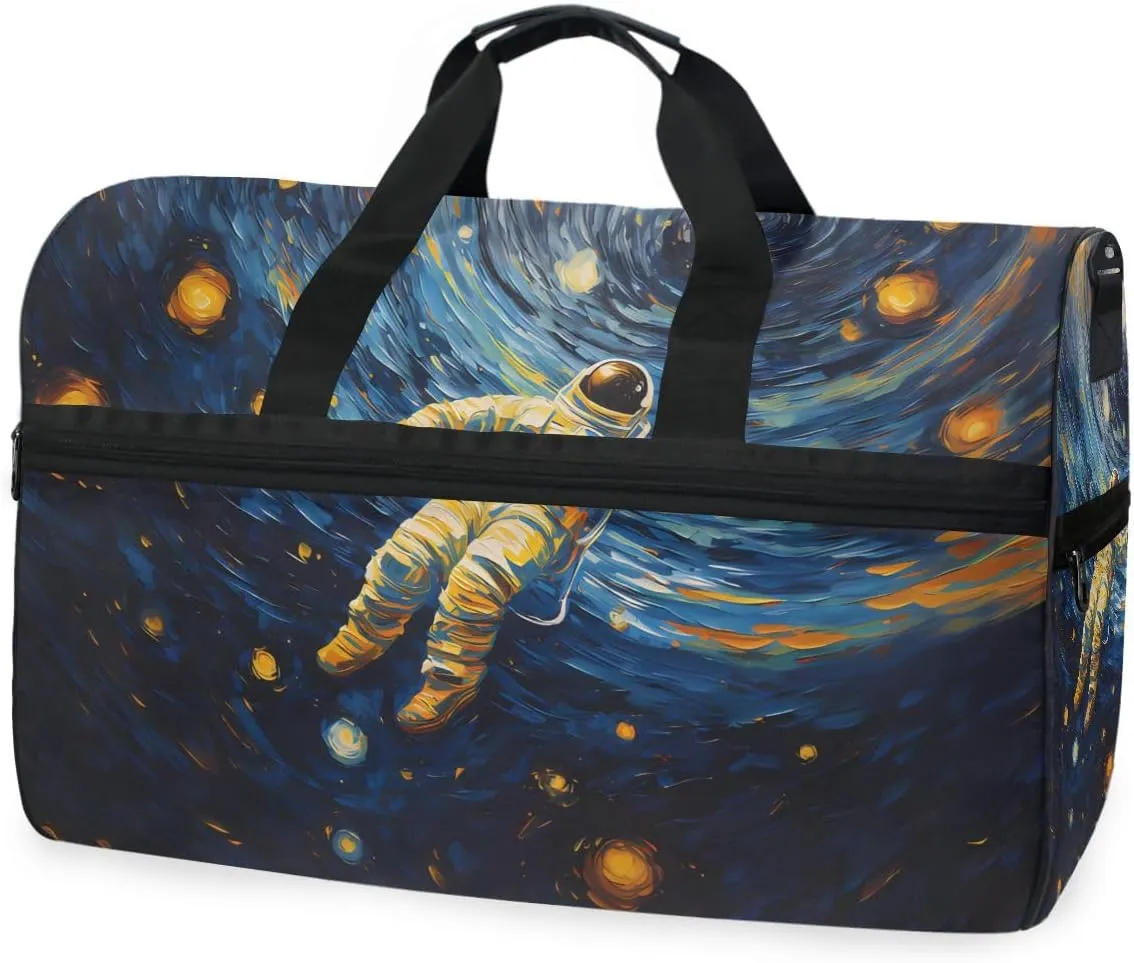 Astronaut 14 Travel Duffel Bag Luggage Sports Gym Bags With Shoes Compartment Large Capacity Lightweight Duffle Bag For Men Women