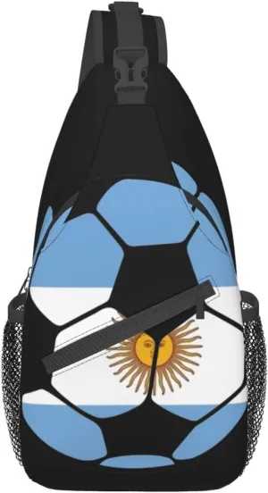 ASYG Argentina Sling Bag Argentine Flag Crossbody Chest Daypack Casual Backpack Argentine Shoulder Bag