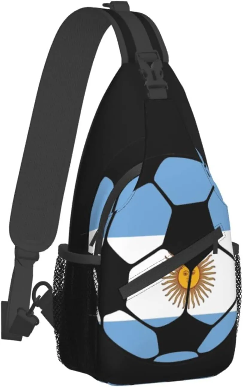 ASYG Argentina Sling Bag Argentine Flag Crossbody Chest Daypack Casual Backpack Argentine Shoulder Bag