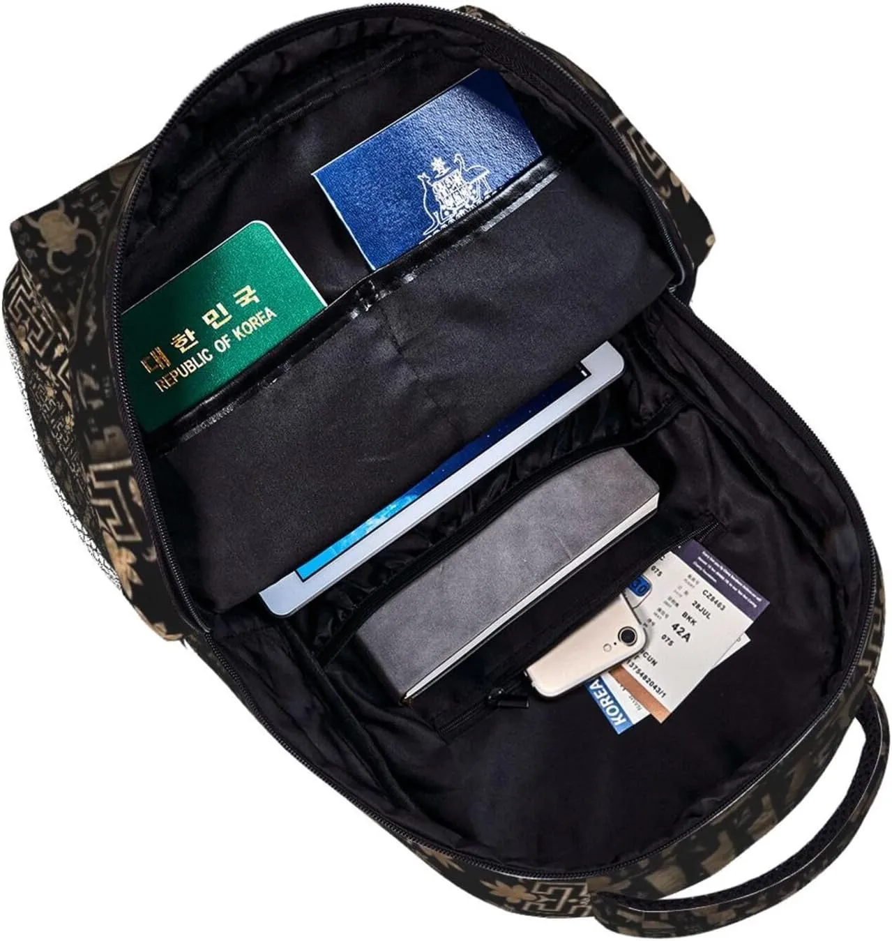 ASYG Egyptian Backpack Hieroglyphics Laptop Backpack Ancient Egytp Tablet Travel Bag Egypt Bag