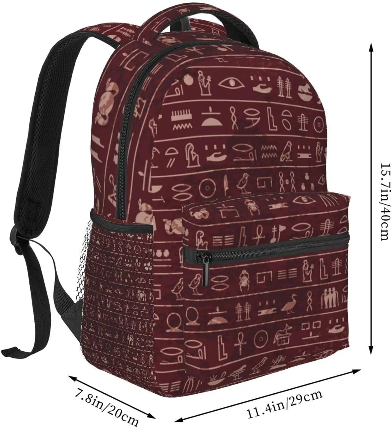 ASYG Egyptian Backpack Hieroglyphics Laptop Backpack Ancient Egytp Tablet Travel Bag Egypt Bag