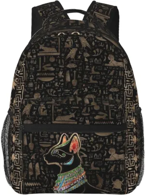 ASYG Egyptian Backpack Hieroglyphics Laptop Backpack Ancient Egytp Tablet Travel Bag Egypt Bag